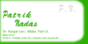 patrik nadas business card
